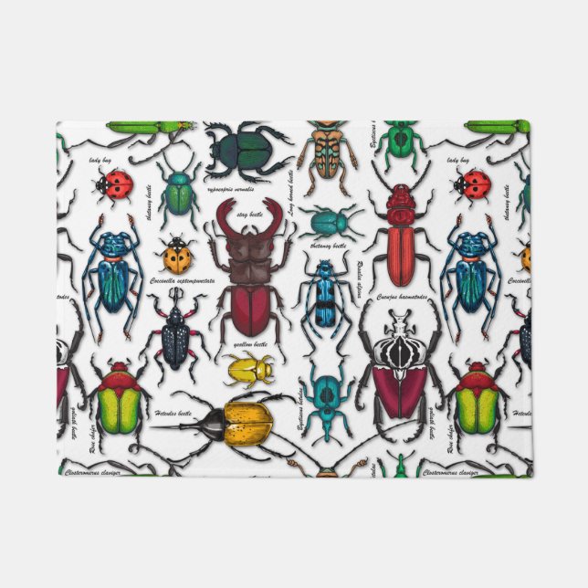 Felpudo Escarabajos blancos (Anverso)