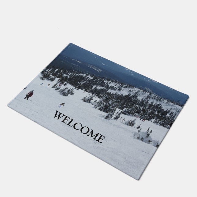 Felpudo Escena de nieve de invierno (Angular)