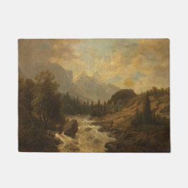 Felpudo Escena del paisaje forestal (por Josef Kriehuber)