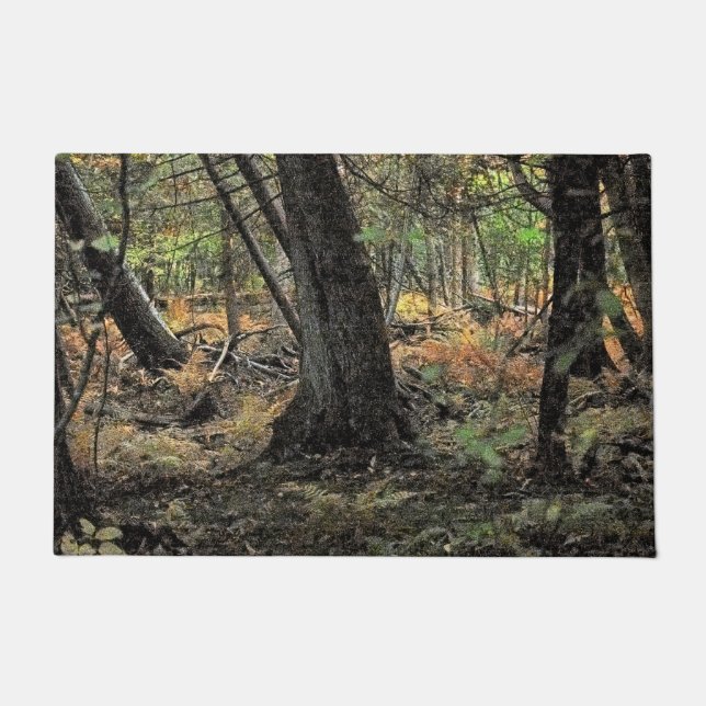 Felpudo Escena forestal de otoño (Anverso)