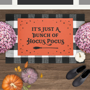 Felpudo Escoba de Bruja Hocus Pocus Naranja Brillante Hall