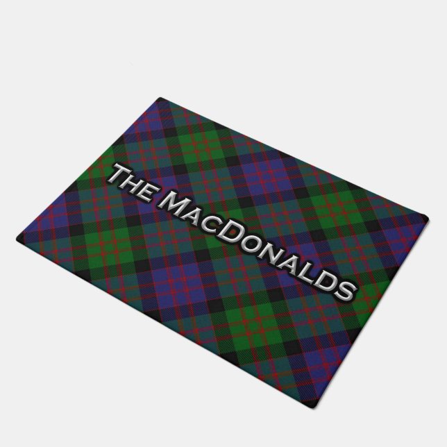 Felpudo escocés del tartán de MacDonald del clan (Angular)