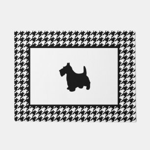 Felpudo Escocés negro en Houndstooth
