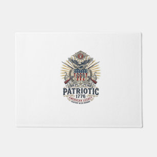 Felpudo Escudo de batalla patriótico 1776 Símbolo inspirad