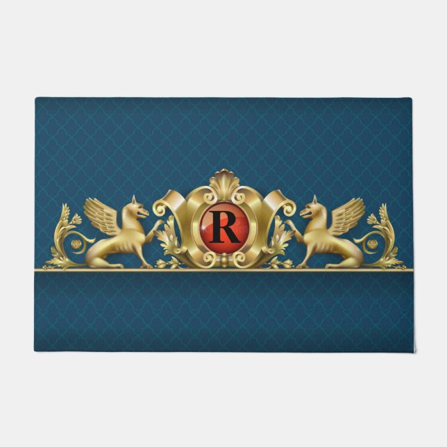 Felpudo Escudo de Griffin personalizado (Anverso)