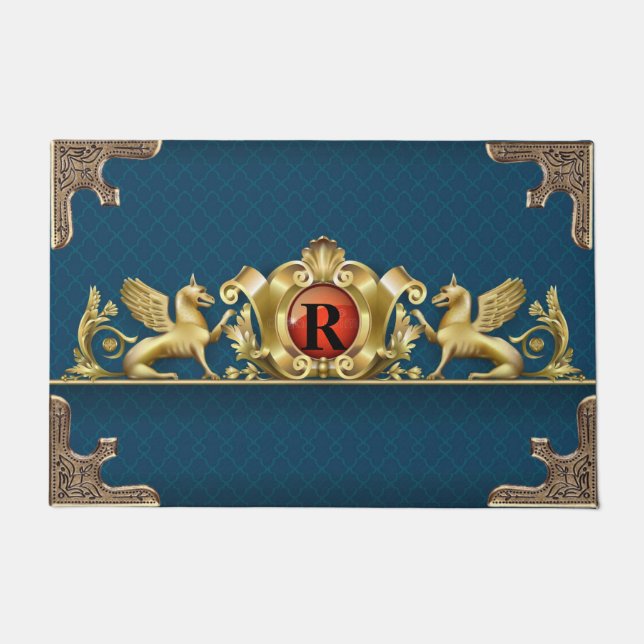 Felpudo Escudo de Griffin personalizado (Anverso)