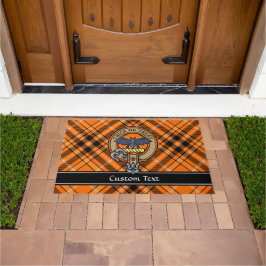 Felpudo Escudo de Halloween sobre Tartan Doormat