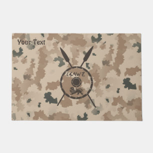 Felpudo Escudo De Macabetes Y Láminas Desérticas