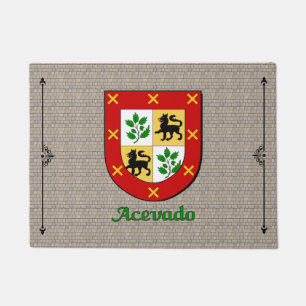 Felpudo Escudo histórico de Acevado sobre adoquín