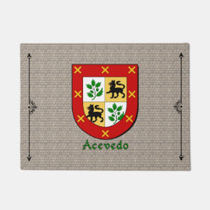 Felpudo Escudo histórico de Acevedo sobre el adoquín