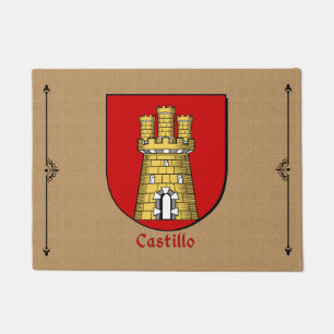 Felpudo Escudo histórico de Castillo sobre fondo de Bóveda