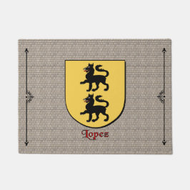 Felpudo Escudo histórico de López sobre el adoquín