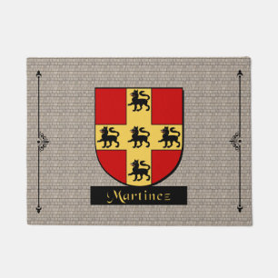 Felpudo Escudo histórico de Martínez sobre el adoquín