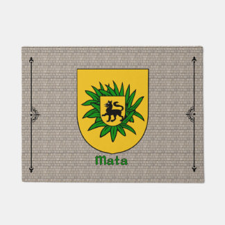 Felpudo Escudo histórico de Mata sobre adoquín