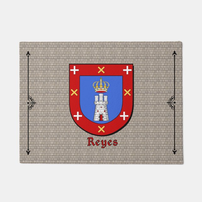 Felpudo Escudo histórico de Reyes sobre adoquín (Anverso)