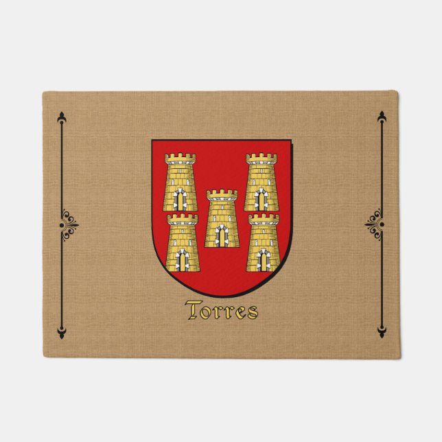 Felpudo Escudo histórico de Torres sobre adoquín (Anverso)