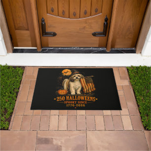 Felpudo Espeluznante 250 Halloweens Shih Tzu Patriótico 17