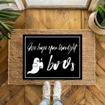 Felpudo Espero que hayas traído a Funny Halloween.<br><div class="desc">Esperamos que hayas traído a los abucheos Funny Halloween Halloween Casa decoración de puerta de alfombra #zazzlemade</div>