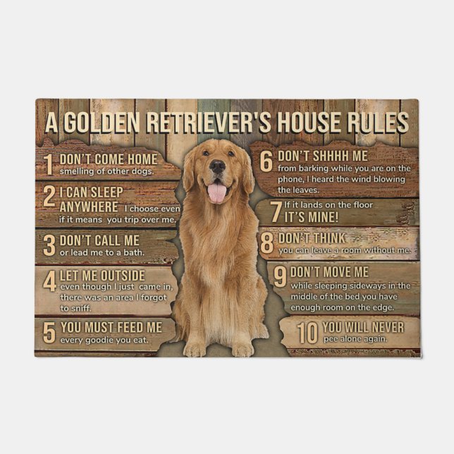 Felpudo Espero Que Te Guste Goldens Doormat, Golden Retrie (Anverso)