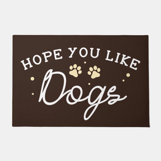 Felpudo Espero que te gusten los perros (Anverso)