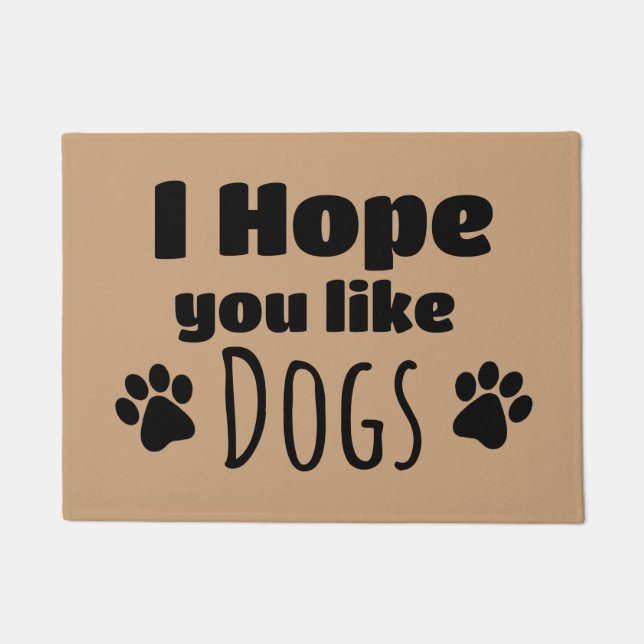Felpudo Espero que te gusten los perros (Anverso)