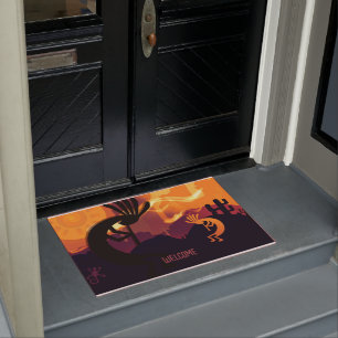 Felpudo Espíritu del desierto de Kokopelli Sunset