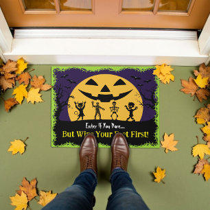 Felpudo Espléndida cita divertida de Silhouette Halloween