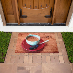 Felpudo Espresso Cup y Spoon Word Cloud