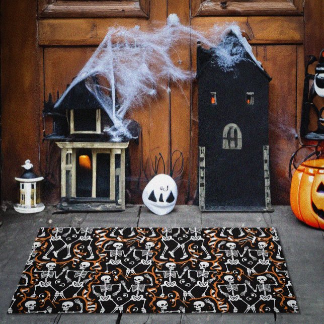 Felpudo Esqueletos bailando Halloween o Día de los Muertos (Subido por el creador)