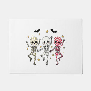 Felpudo Esqueletos bailarines lindos de Halloween