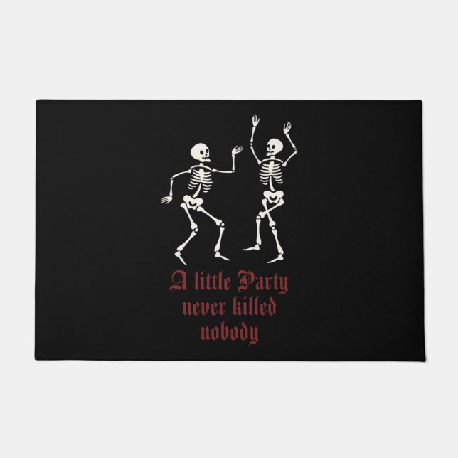 Felpudo Esqueletos contemporáneos de Halloween (Anverso)