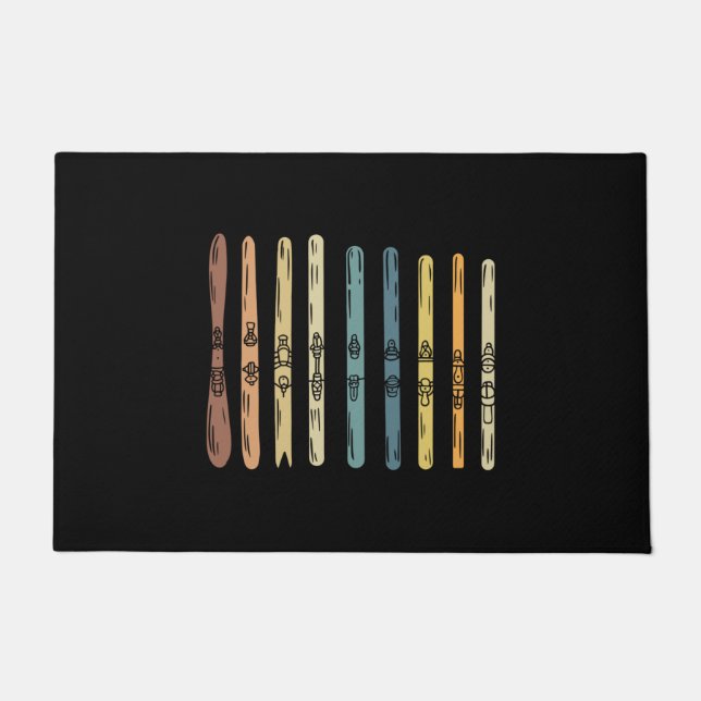 Felpudo Esquí - Colección de tablas de esquí (Anverso)