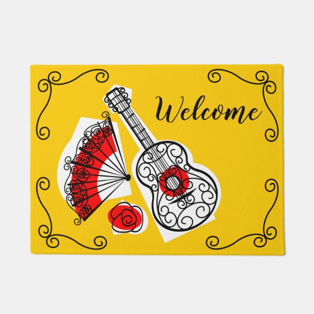 Felpudo Esquinas de Souvenirs Españoles Bienvenido Doormat (Anverso)