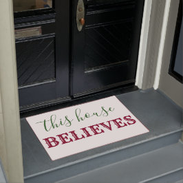 Felpudo esta casa cree en las vacaciones de Santa Navidade