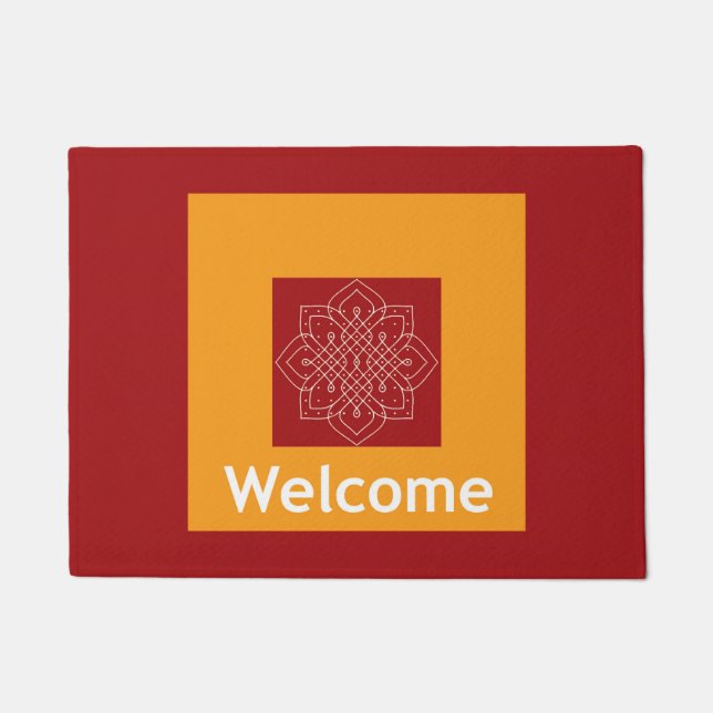 Felpudo Estaca de puerta con Rangoli (Anverso)