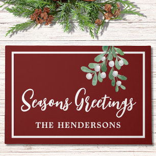 Felpudo Estaciones personalizadas Saludos a los Navidades