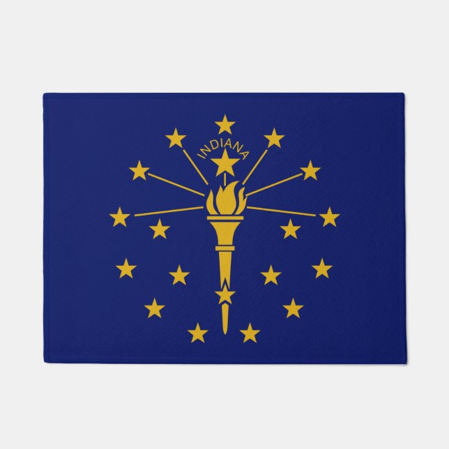 Felpudo Estado de Indiana y Bandera de Indiana/Estados Uni (Anverso)