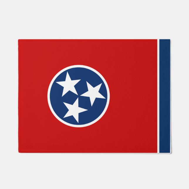 Felpudo Estado de Tennessee y Bandera de Tennessee/EE.UU. (Anverso)