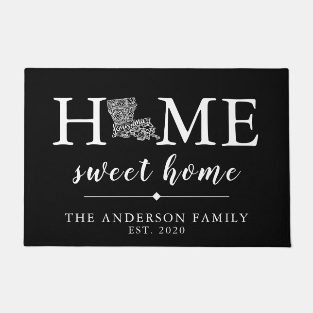 Felpudo Estado personalizado de LOUISIANA en color editabl (Anverso)