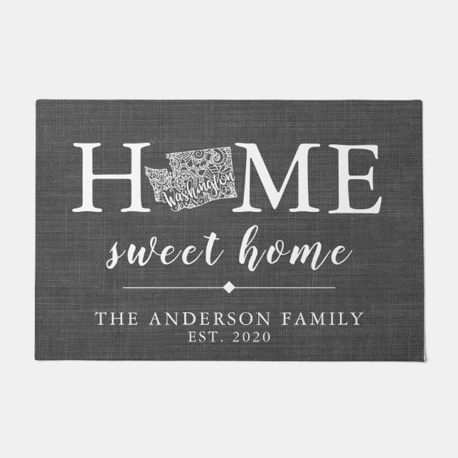 Felpudo Estado personalizado de WASHINGTON (Anverso)