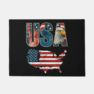 Felpudo Estados Unidos Patriótico 4 de julio Bandera de Es