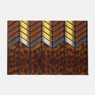 Felpudo Estampa Animal de Jaguar Chevron Zigzag Moderno