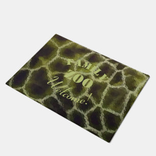 Felpudo Estampado Animal Verde Oliva