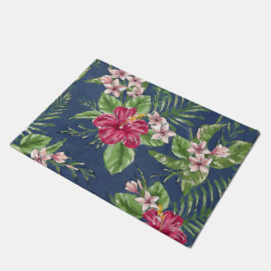 Felpudo Estampado de flores tropical de Hawaii de los