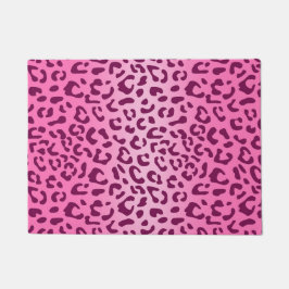 Felpudo Estampado de leopardo rosa elegante