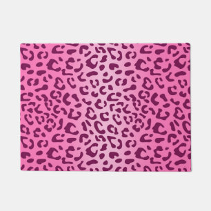 Felpudo Estampado de leopardo rosa elegante