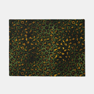 Felpudo Estampado de leopardo y guepardo verde jungla amar