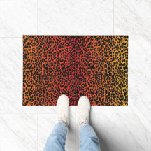 Estampado de piel de leopardo en puesta de sol