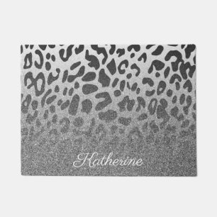 Felpudo Estampado leopardo del purpurina