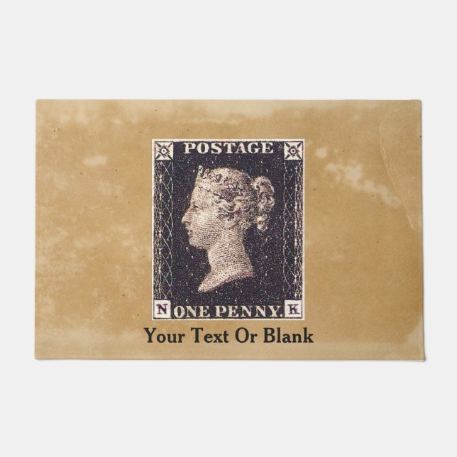 Felpudo Estampilla Penny Black Postage (Anverso)